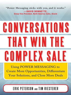 cover image of Conversations that Win the Complex Sale